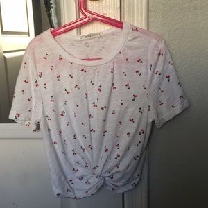 Cropped cherry shirt